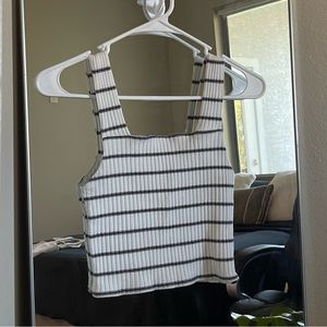 American eagle ribbed cropped tank